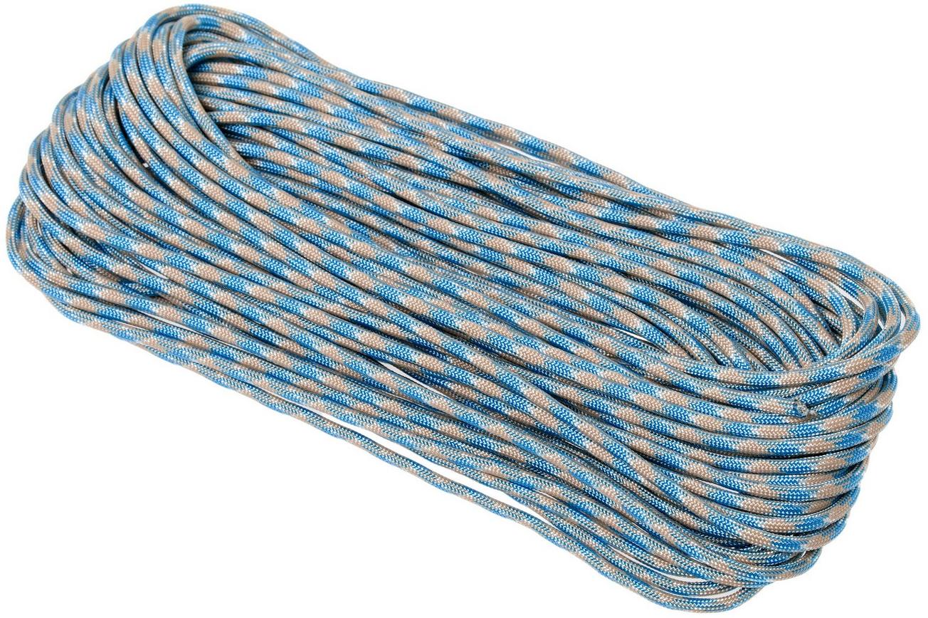 Knivesandtools 550 paracord type III, kleur: carolina beach, 50 ft (15,24 m)