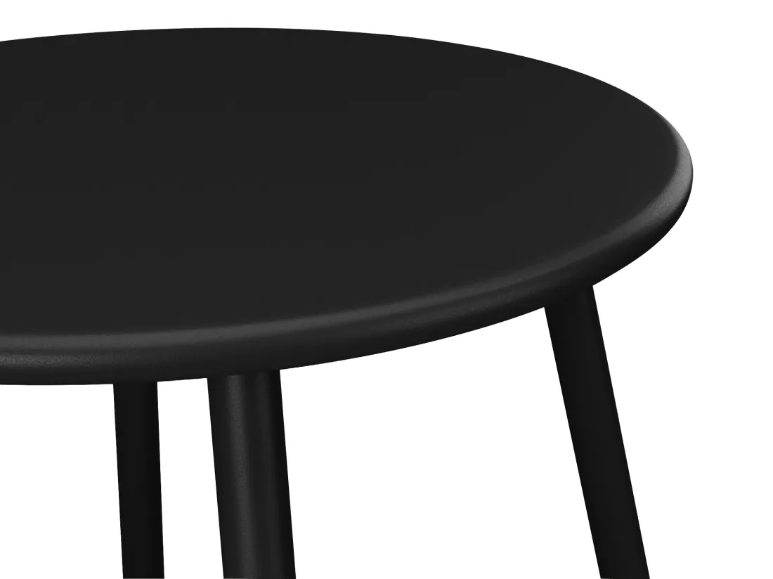 Table d'appoint de jardin en métal ronde - Noir - MIRMANDE de MYLIA