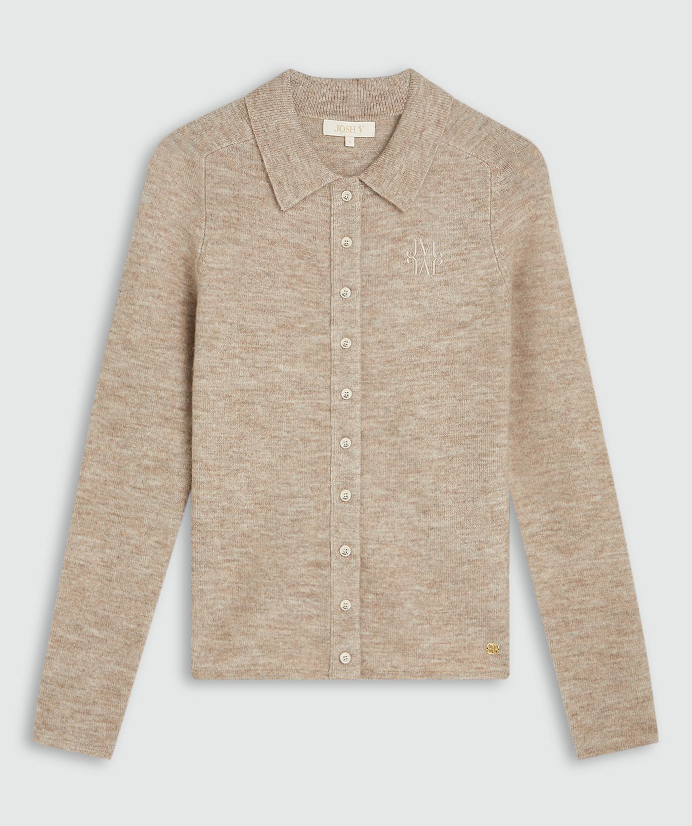 JV-DO fitted vest - ecru melange