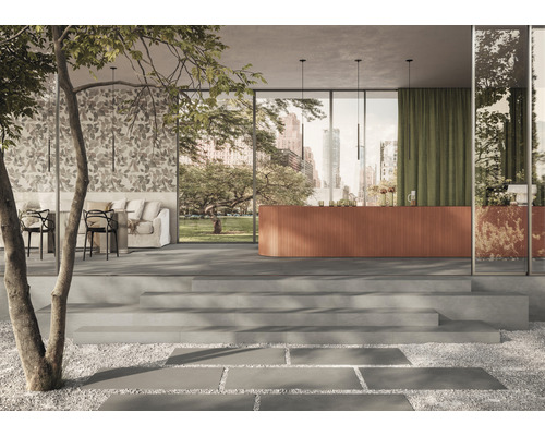 FLAIRSTONE porseleinen terrastegel Casalingo Grijs gerectificeerde rand 120 x 60 x 2 cm