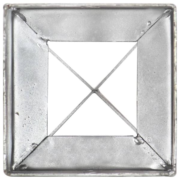 vidaXL Jordspyd 6 stk sølv 10x10x76 cm galvanisert stål