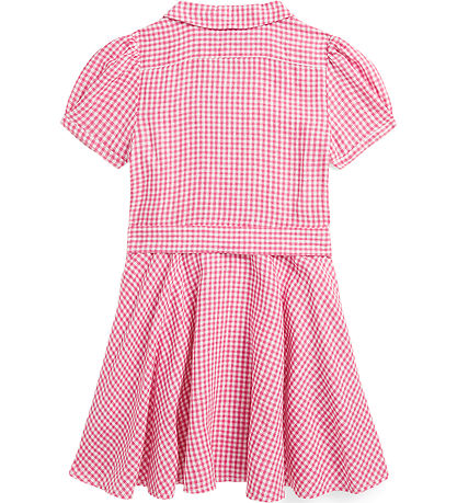 Polo Ralph Lauren Kjole - Gingham - H?r - Pink/Hvidternet