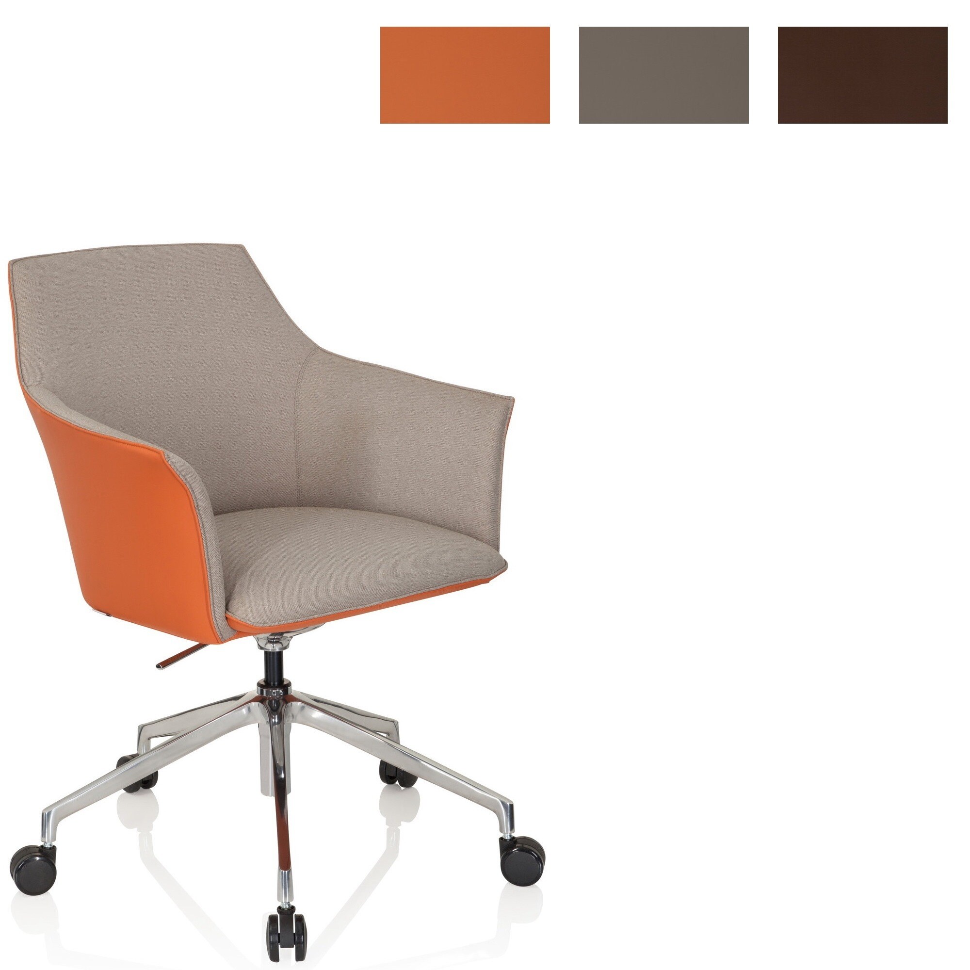 Profi Chefsessel AREZZO Kunstleder/Stoff mit Armlehnen hjh OFFICE