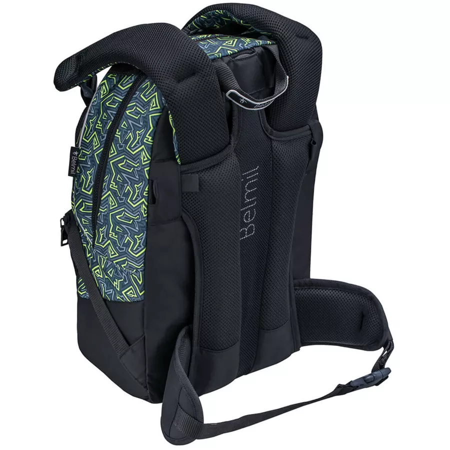Belmil Schulrucksack 2-IN-1 Schulrucksack & Gürteltasche Iguana