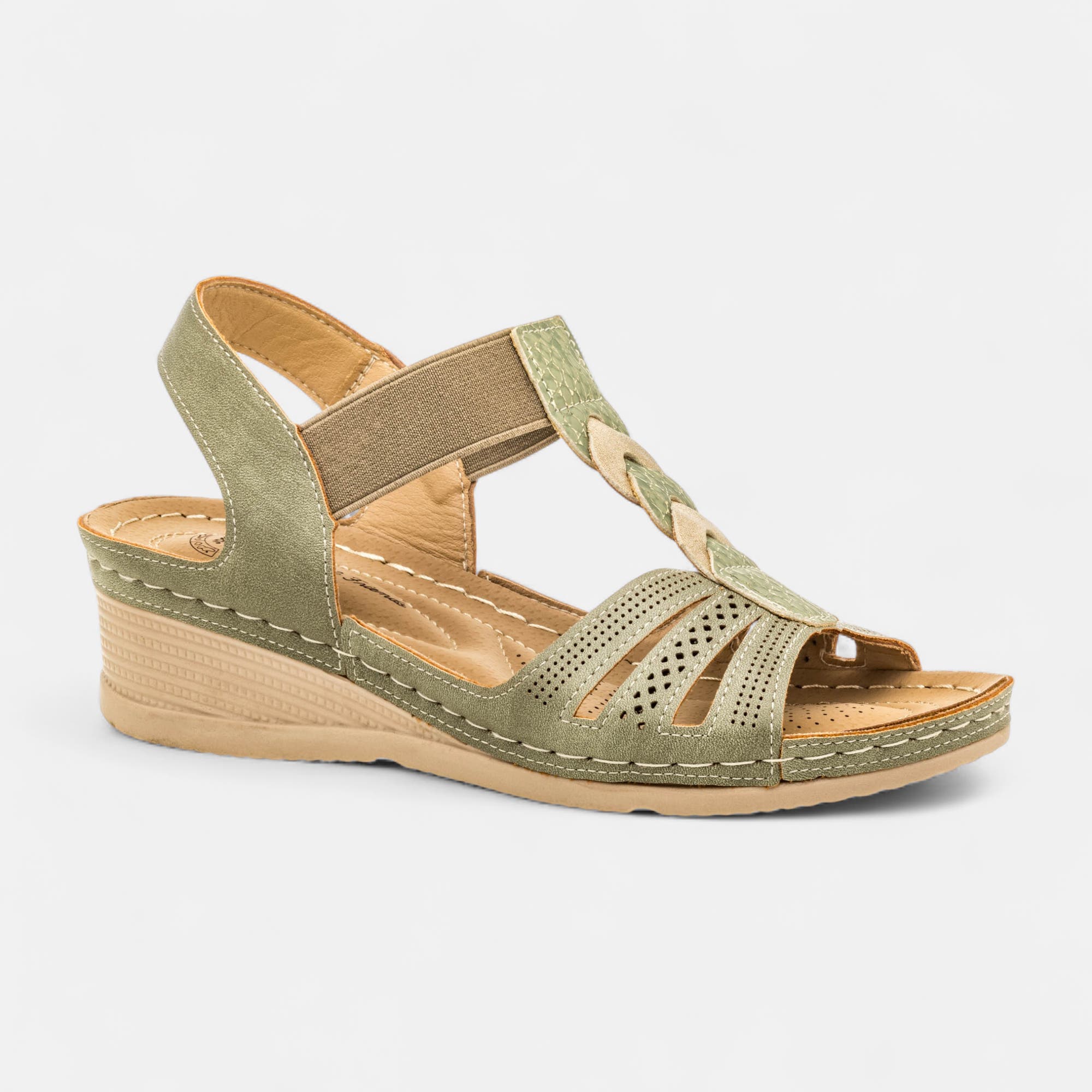 Nu-pieds confort Femme vert clair