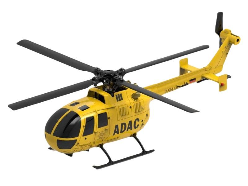 FliteZone Helikopter Bo105 ADAC 4-Kanal, 6G, RTF Kleiner Singlerotor BO-105 Hubschrauber in ADAC Lackierung mit 6G Gyro