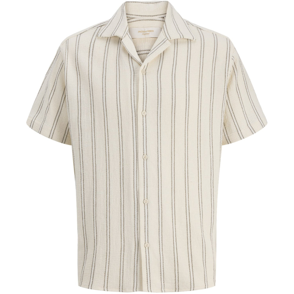 Køb Jack & Jones Junior Antique White Stripes Jorcoba Stripe Resort Skjorte Ss Sn Jnr