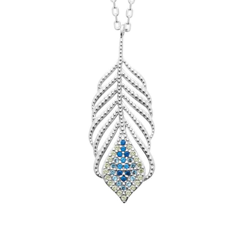 Collier Femme - Argent 925 - Oxyde de zirconium - Longueur : 45 cm
