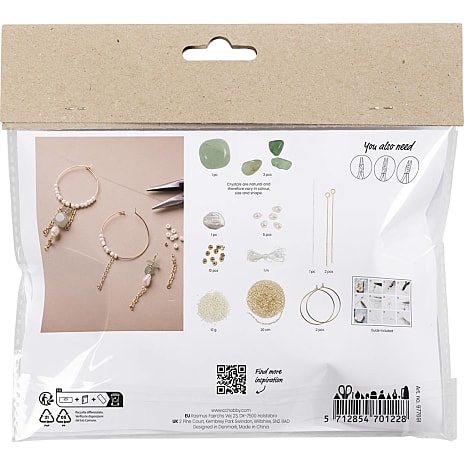 DIY kit smykke aventurinarmbånd og øreringe