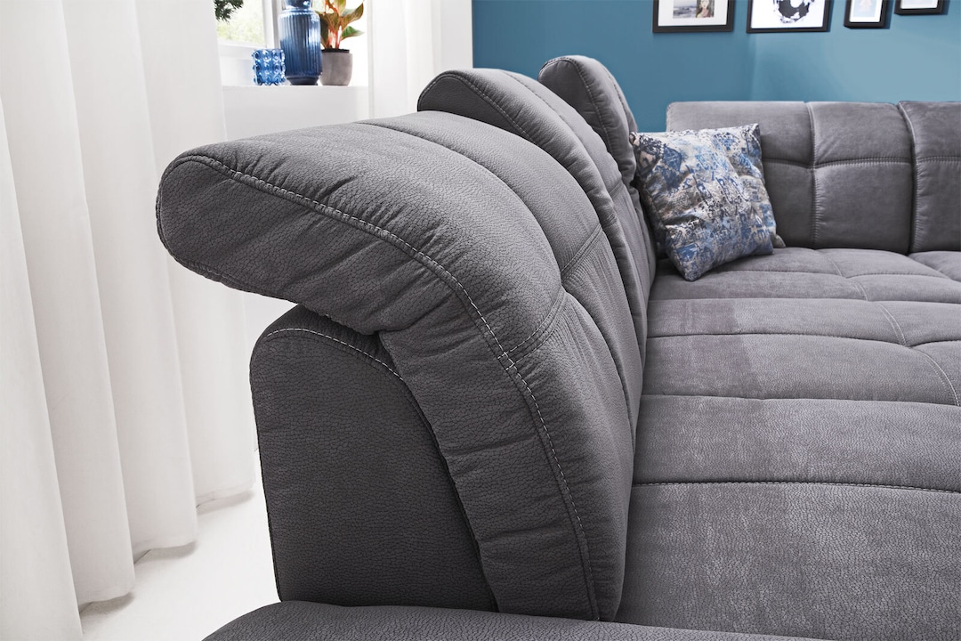Ecksofa Miguel 303 x 249 cm grau