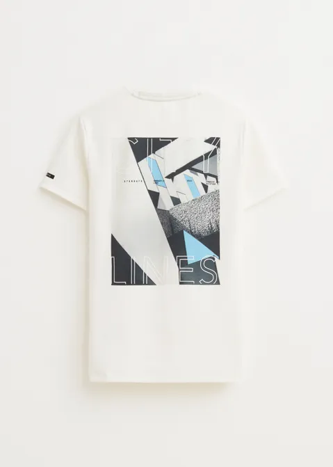 T-shirt met print sky off-white (WIT.O)