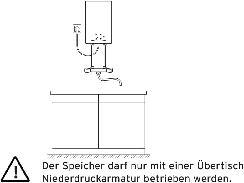 Vaillant Warmwasserspeicher, Übertischgerät eloSTOR VEN 10/7-5 O plus, 230 V, Kapazität: 5 Liter, Niederdruckspeicher, Elektro-Kleinspeicher, 0010021143