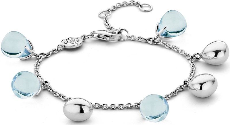 TI SENTO - Armband 2884WB - Zilveren Armband - Gerhodineerd - Lichtblauw Kristal