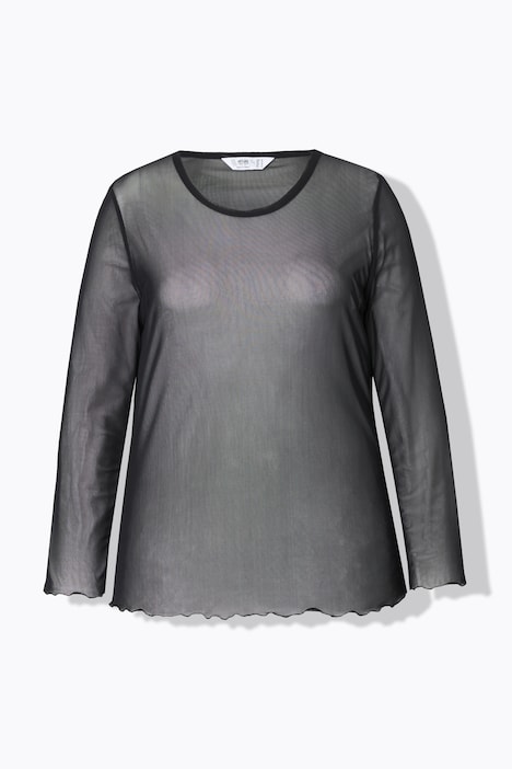 Mesh-Shirt, Slim Fit, Langarm