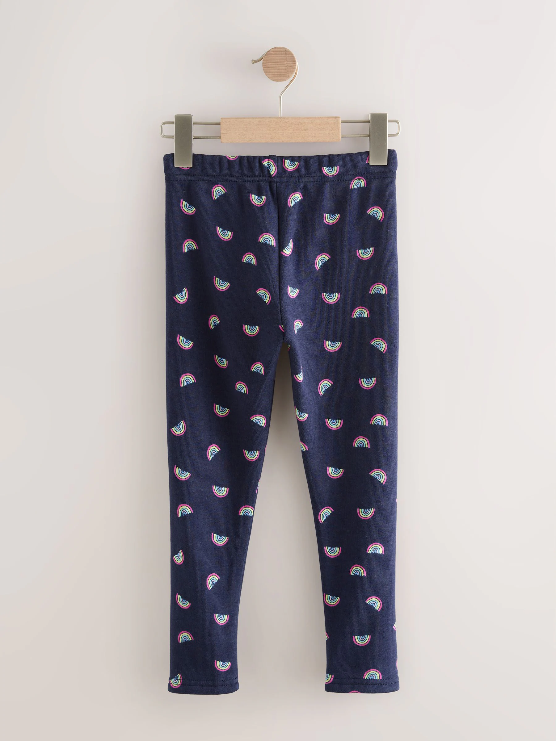Marineblauw regenboog - Behaaglijke legging met fleecevoering (3-16 jr)