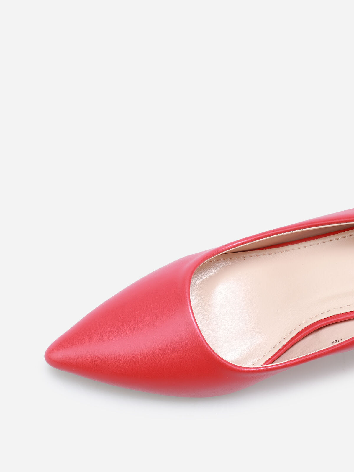 Escarpins pointus à talon fin- Rouge