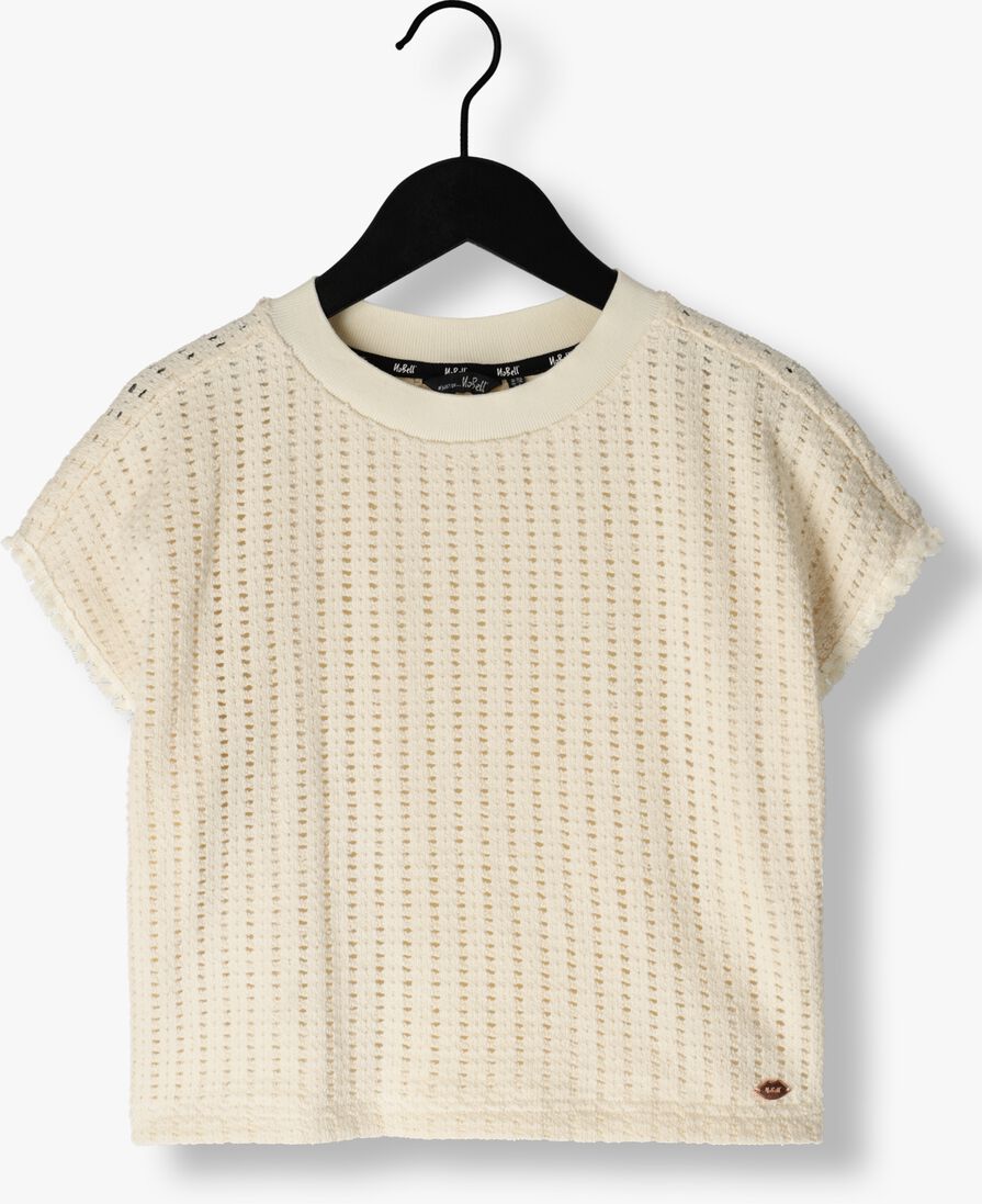 NOBELL ecru nobell top kawai crochet knit top