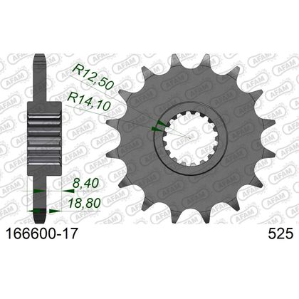 Kit chaine AFAM 525 Type Acier origine