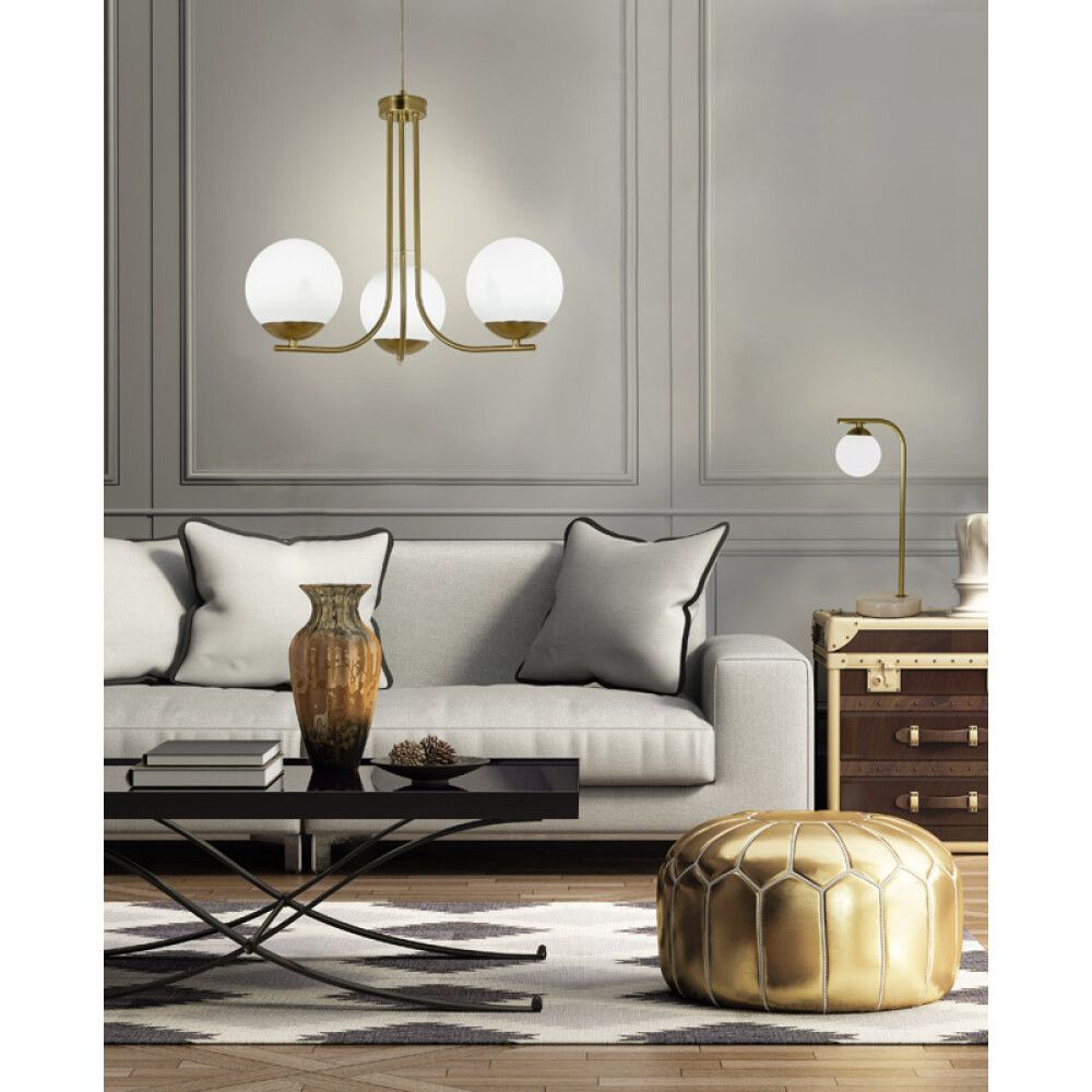 BORDLAMPE ANETA LIGHTNING ORFEUS MESSING