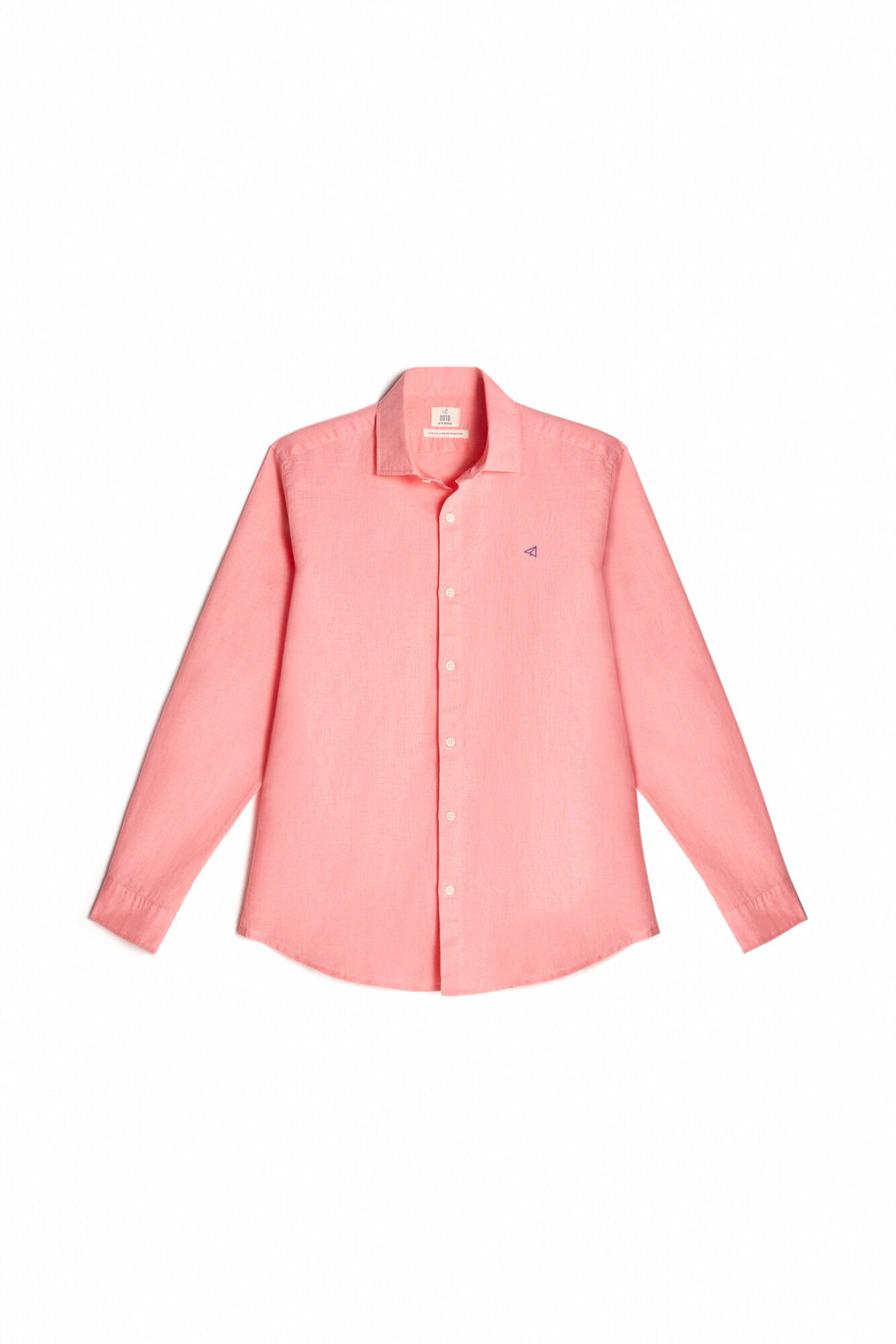 Camisa de linho larga estilo mangá - Coral