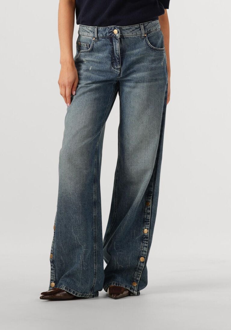 blauwe luisa cerano wide jeans 628806/4175