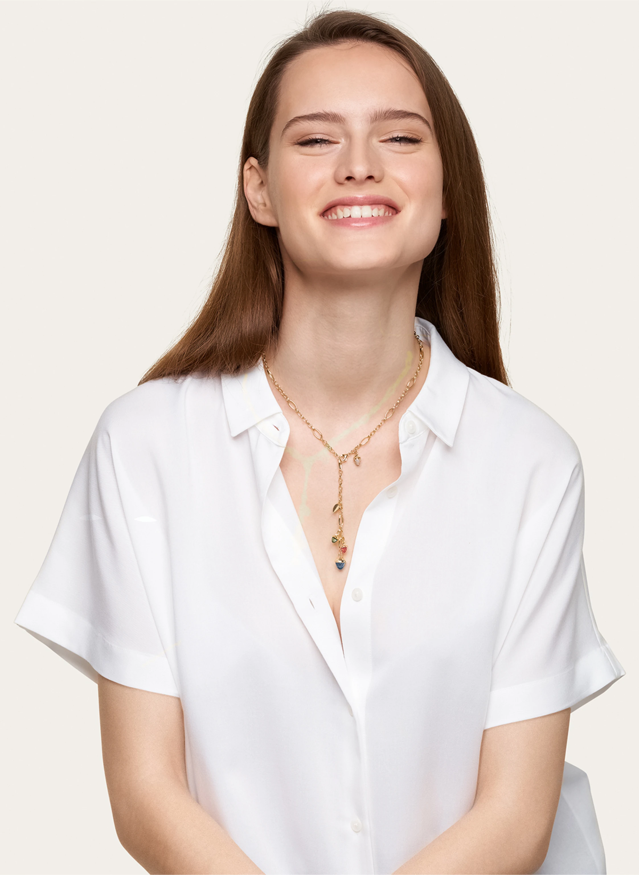 TAMARA COMOLLI Halskette NECKLACE MIKADO DELICATE 51 CM 'CANDY' WITH DIAMOND PAVÉ Candy mit Diamant Pavé
