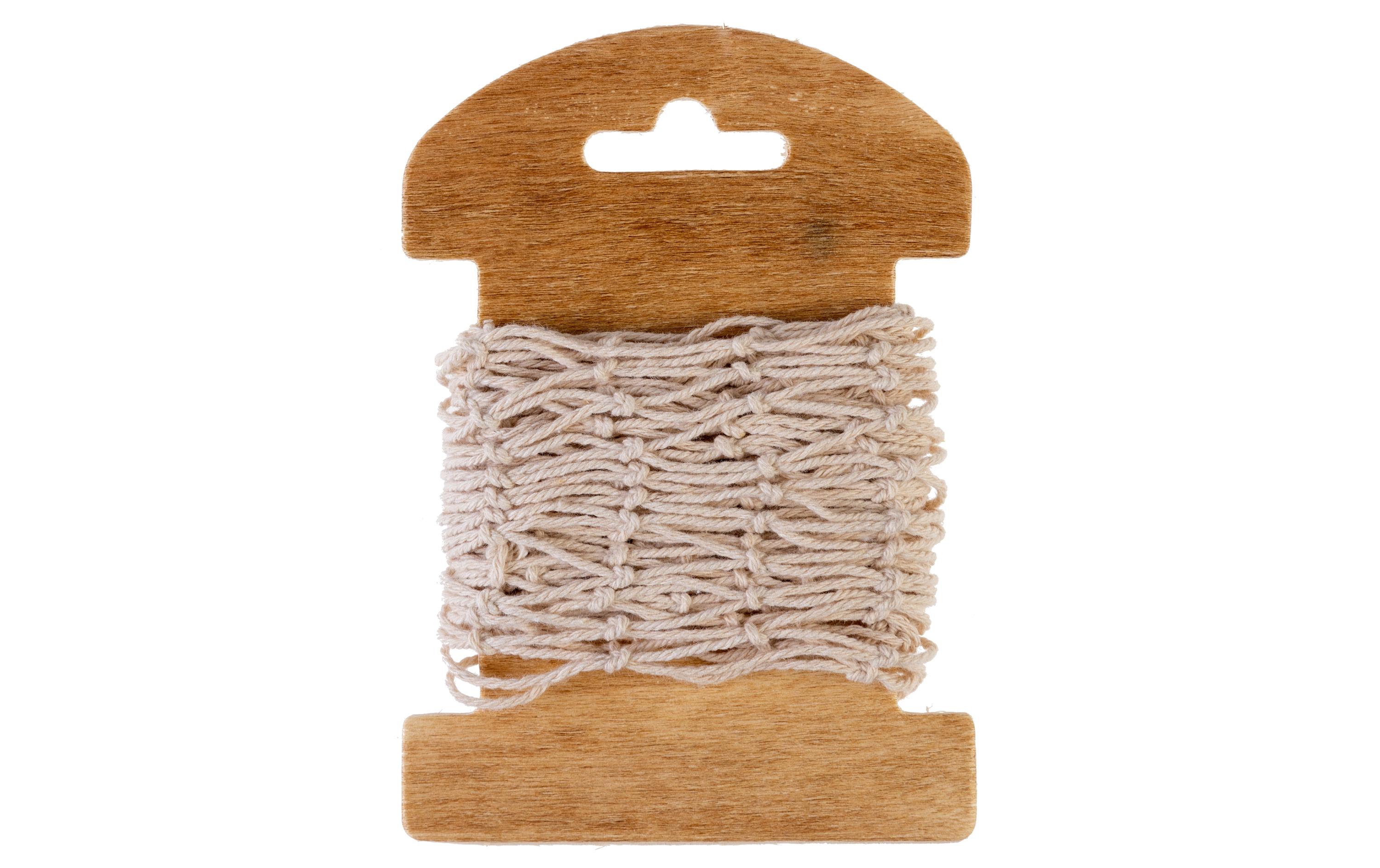 Textilband Netzband 130 mm x 1 m, BeigeStoffband zum Verzieren von Geschenken und Basteleien