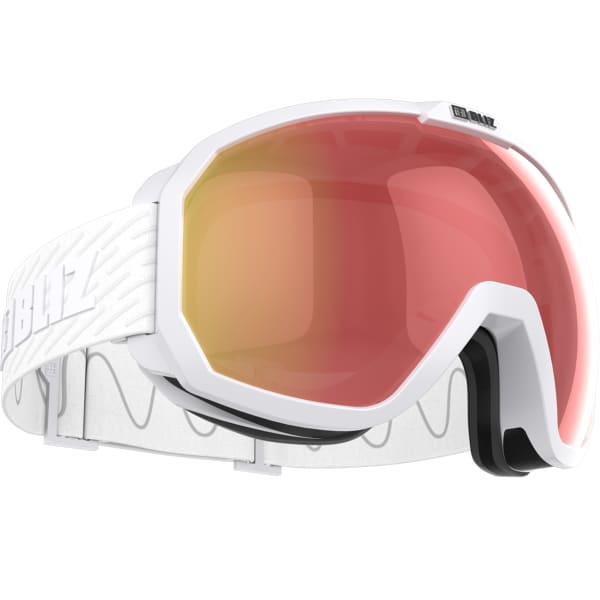 Masque de ski BLIZ CHARGE OTG MATT WHITE W BLACK LOGO/BROWN RED