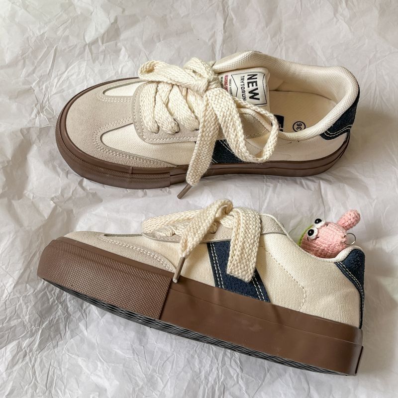 caneik - Platform Color Block veterschoenen
