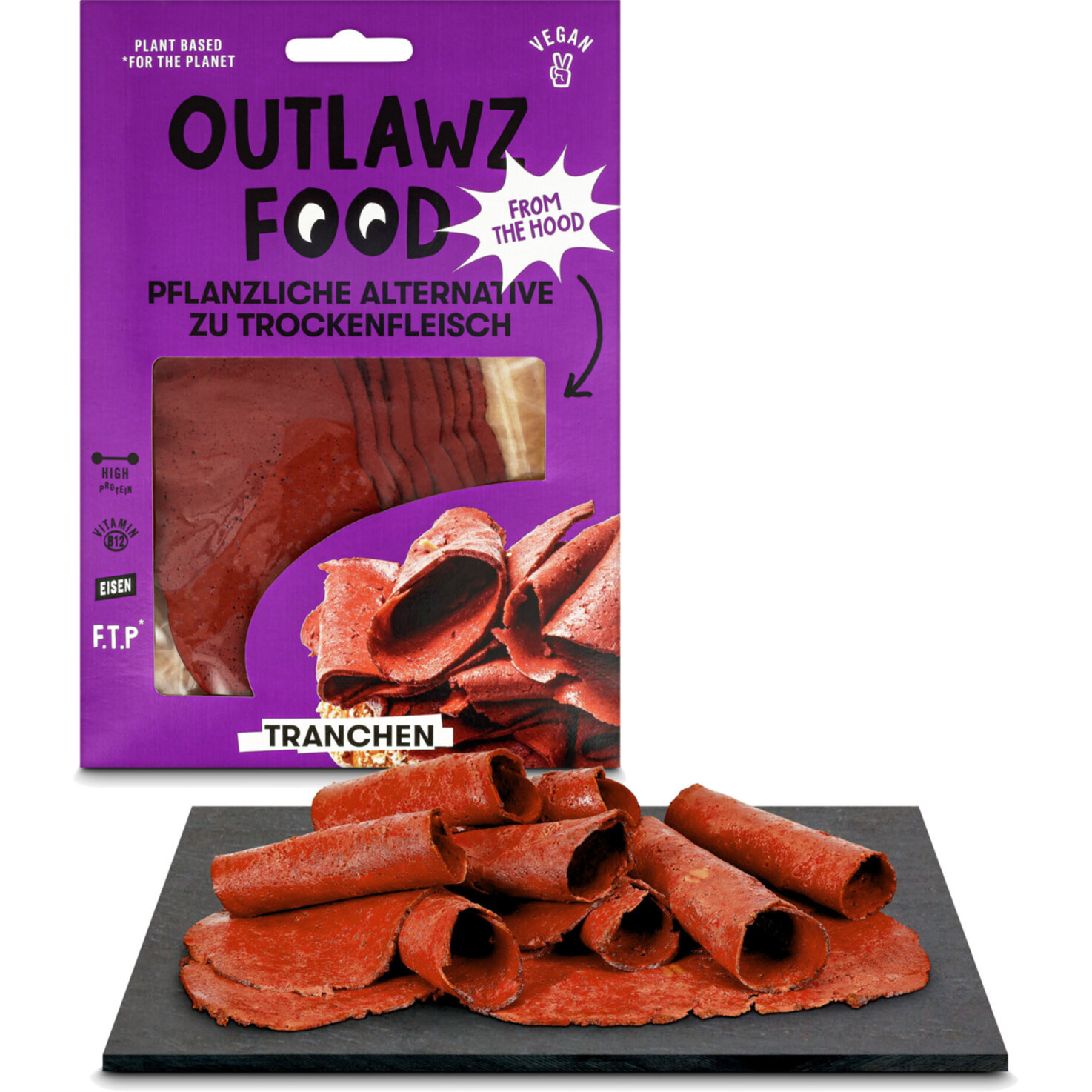 Outlawz Food vegane Alternative zu Trockenfleisch -