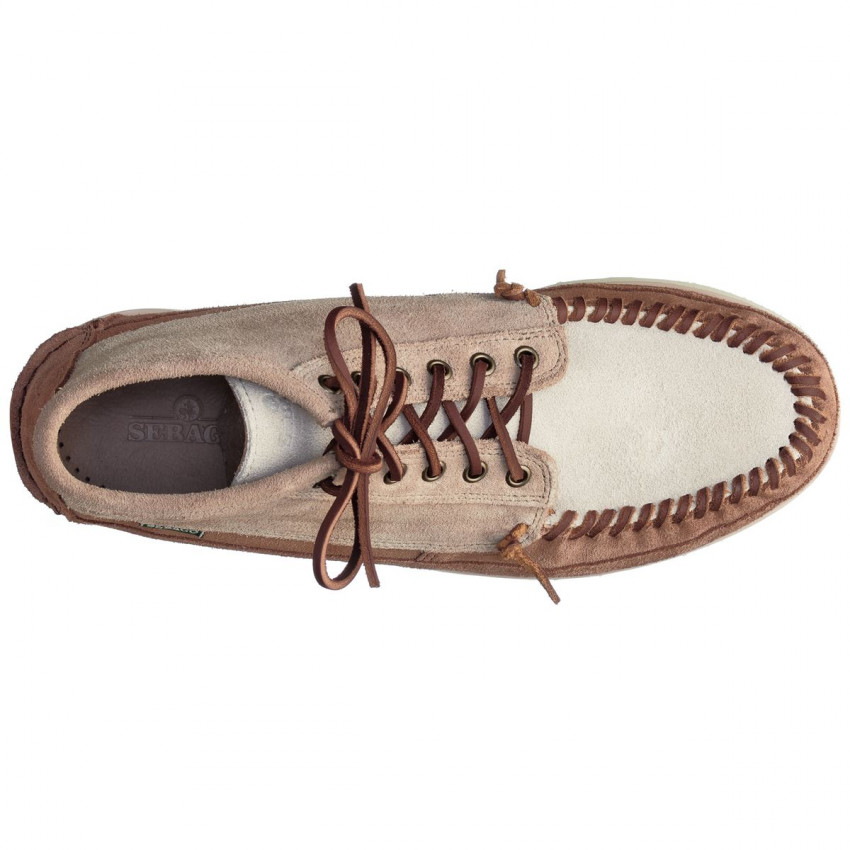 CAYUGA MID CAMEL PAPYRUS COGNAC-Mocassin en cuir lisse tanné pour homme