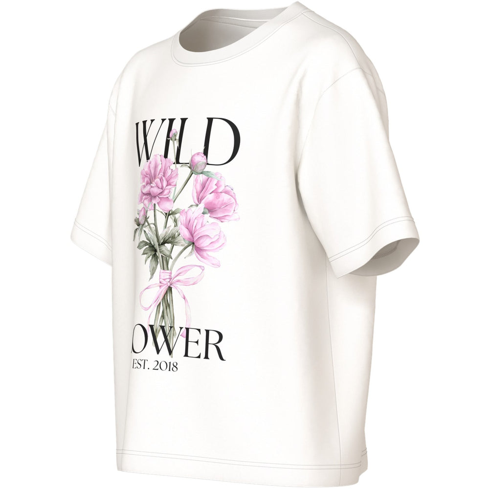 Køb Name It Cloud Dancer Wild Flower Nkfvotea Ss Nreg Top