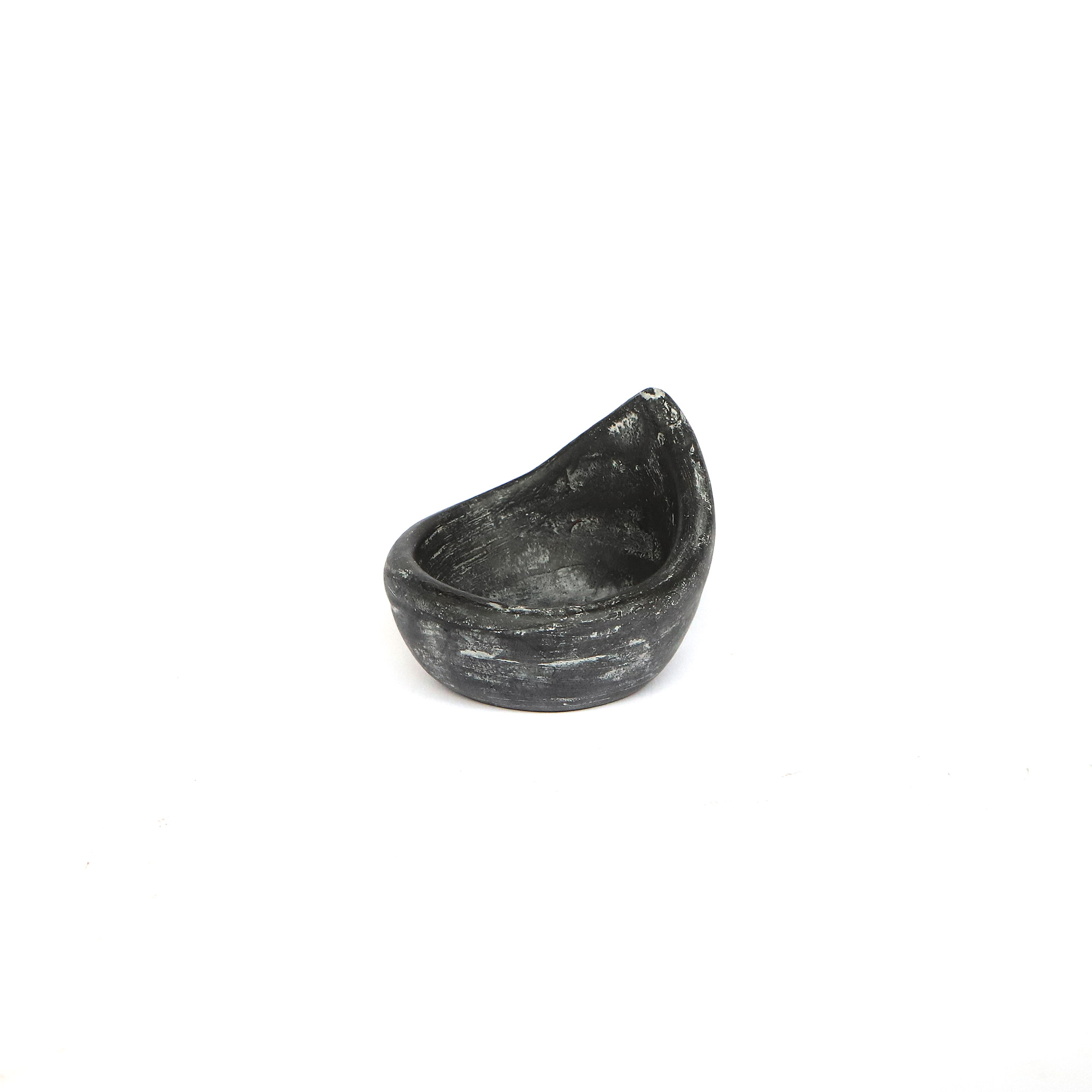 Kerzenhalter in Beton-Optik S, Terrakotta, B 7 cm, L 8 cm, H 6 cm von fischer's lagerhaus