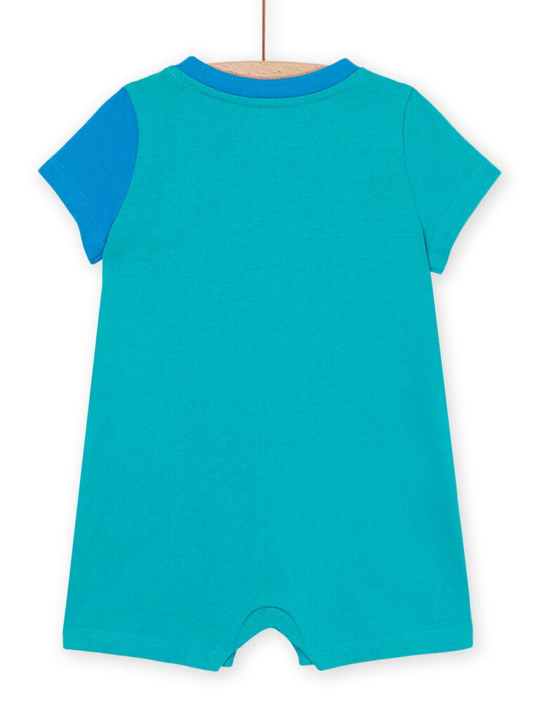 Grenouillère courte turquoise