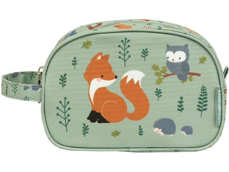 A Little Lovely Company Necessaire Waldfreunde Olivgrün Kulturbeutel im herzigen Design