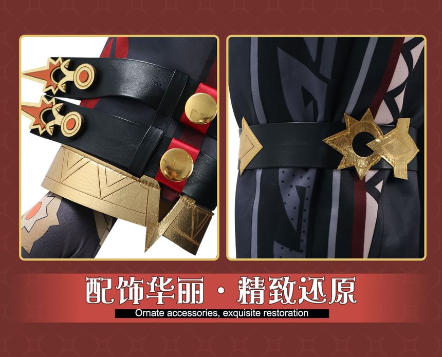 Feravin - Genshin Impact Mavuika Cosplay Kostuumset / Pruik