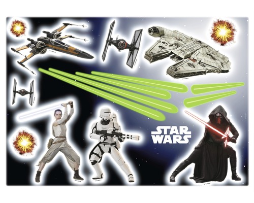 Muursticker Disney Star Wars EP7 50 x 70 cm