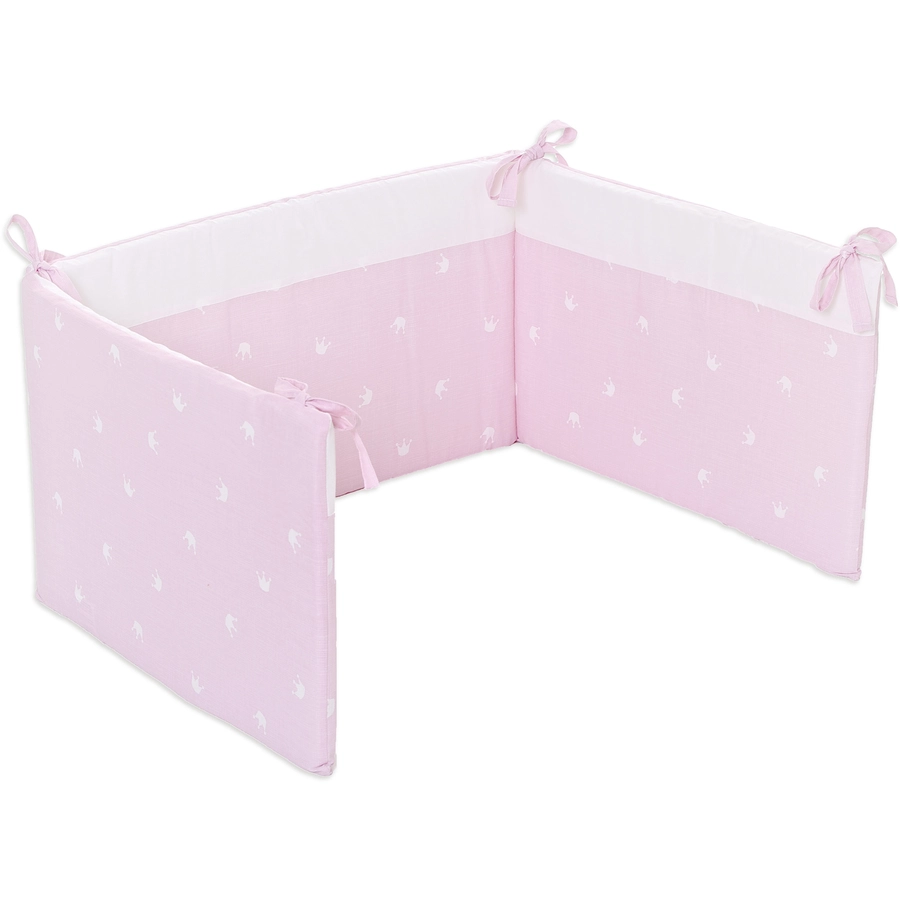 Träumeland Bett-Set 3-tlg 100 x 135cm Krone rosa