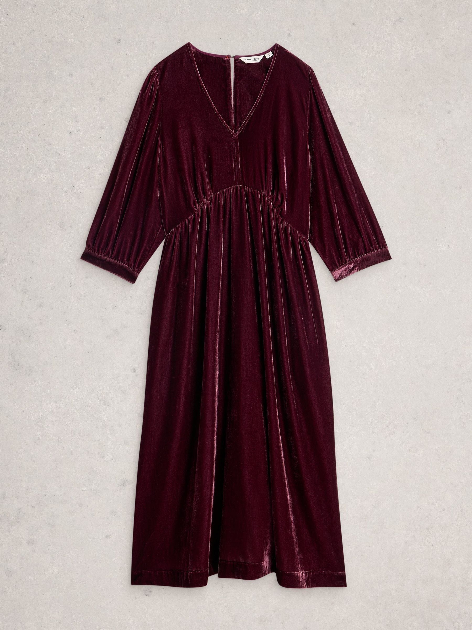 Paars - White Stuff Lucy Velvet Dress