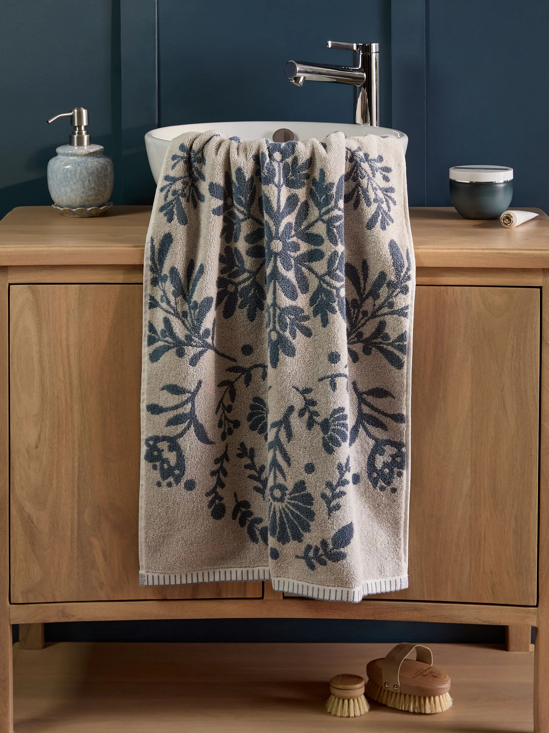 Seeking Simplicity Floral Print Cotton Towels