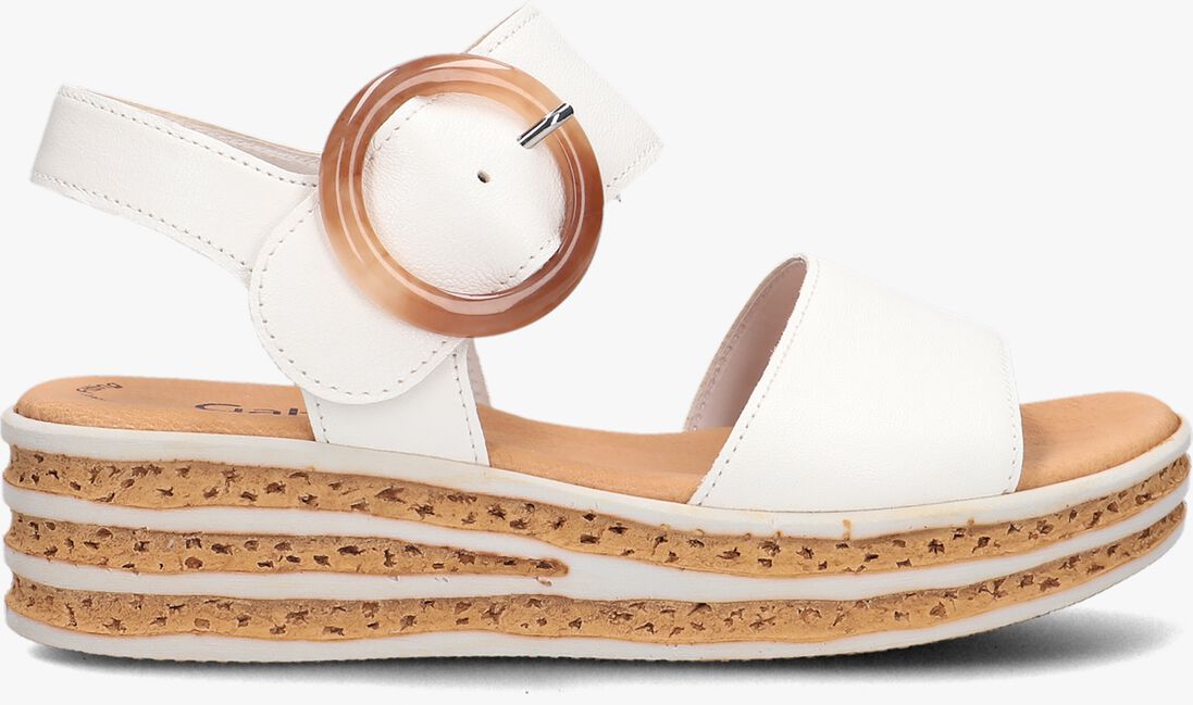 witte gabor platte sandalen 550.2