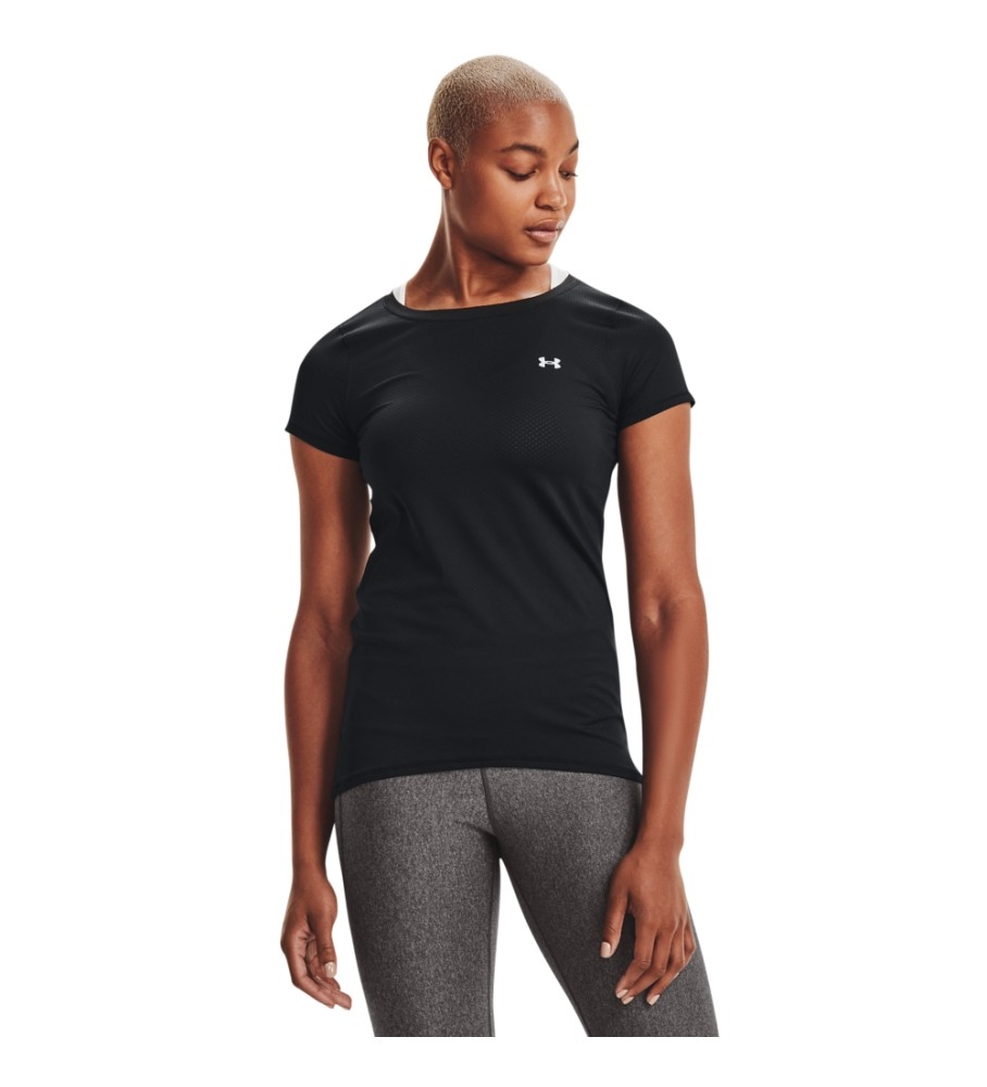 Camiseta de manga curta Under Armour HeatGear Armour, preta