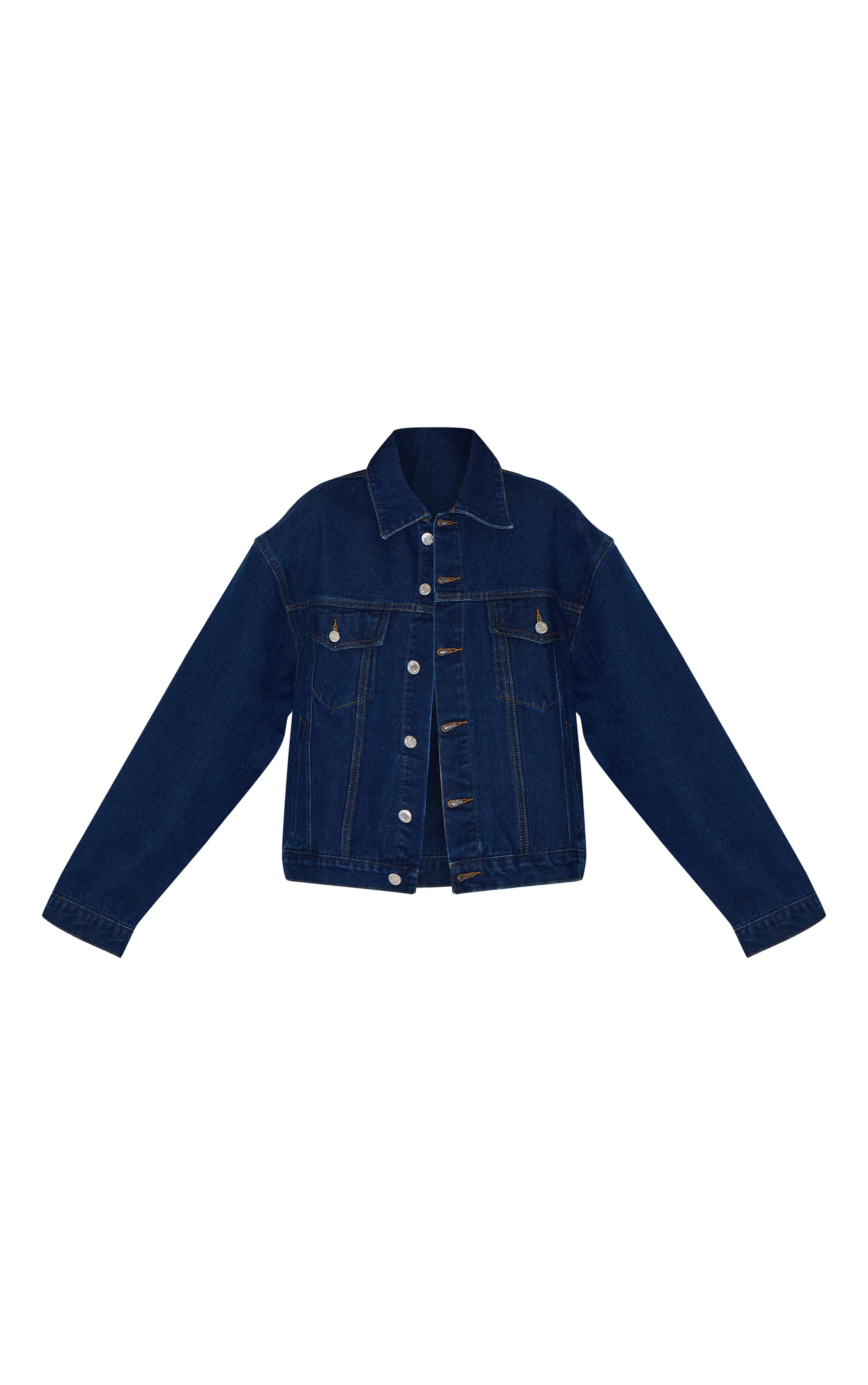 Bleu Indigo Veste En Jean Classique Oversize