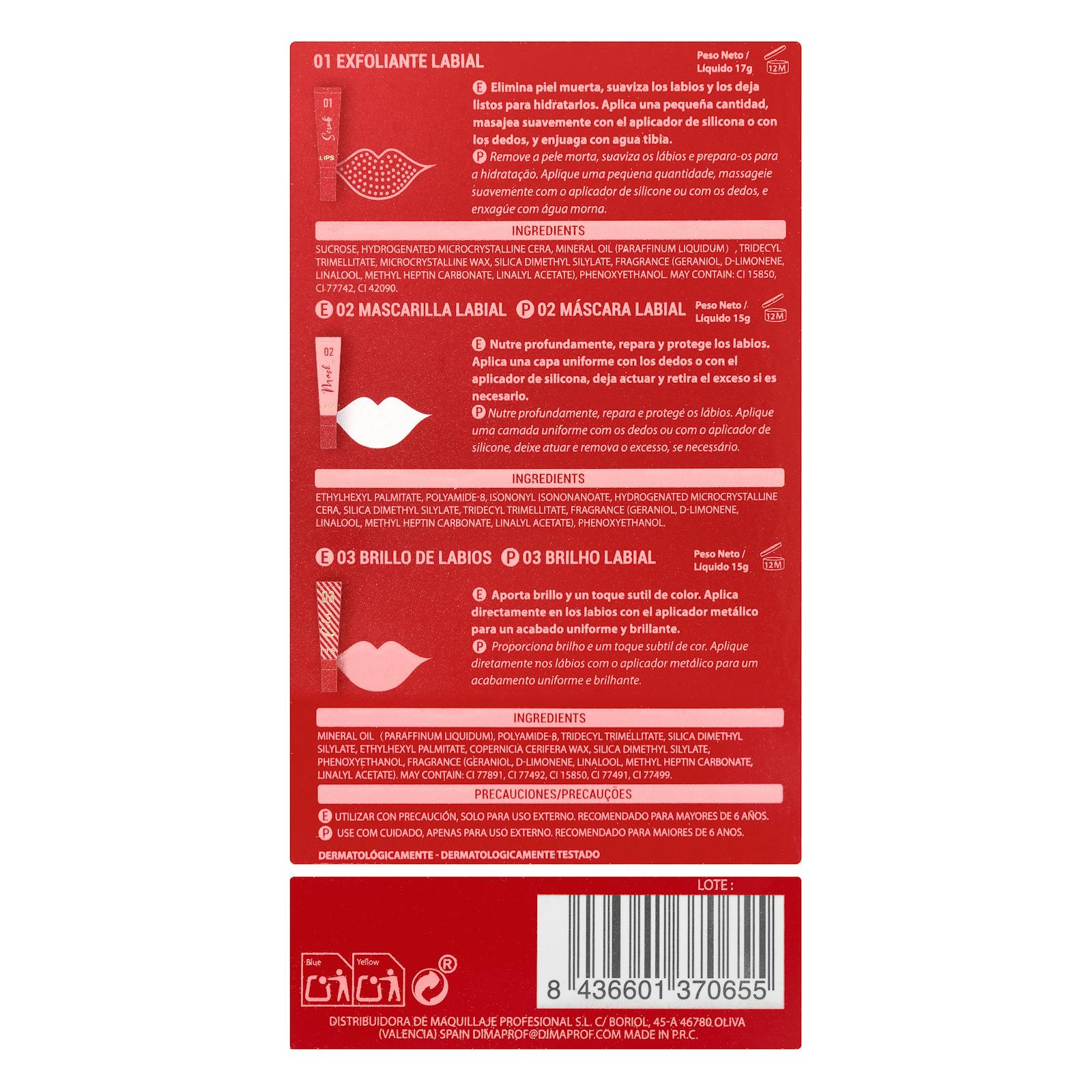 Pack de soins pour les lèvres Kiss Me