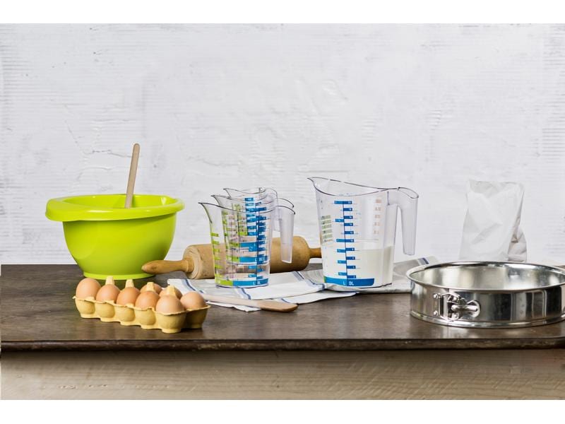 Rotho Messbecher Domino Dekor 1.5 dl, Transparent Mess-Becher