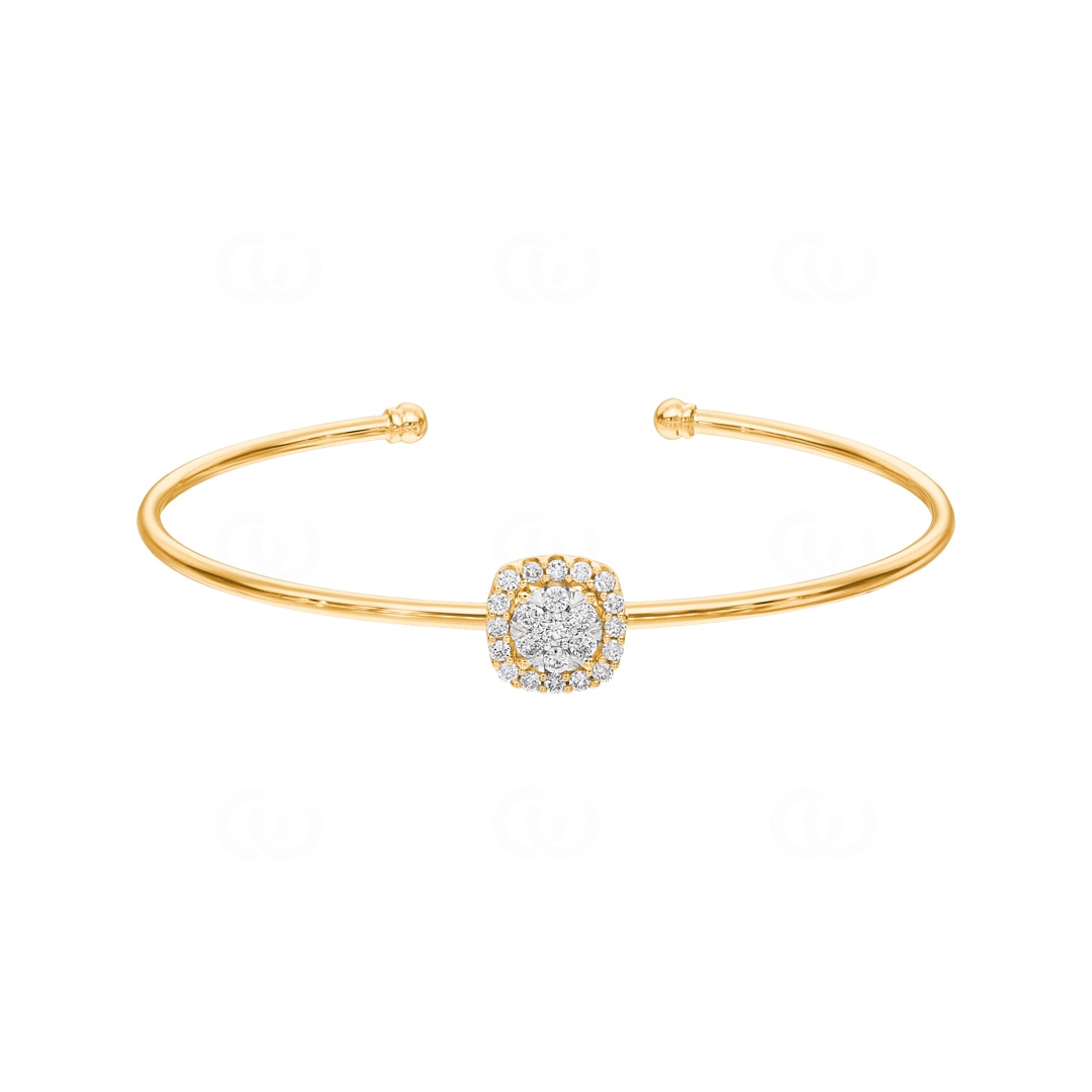 0.50 Karat Diamantarmreif offen 750/18 K Gelbgold