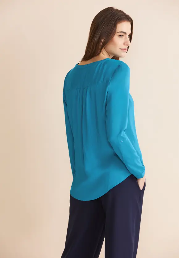 Bluse im Tunikastyle - bright cyan blue