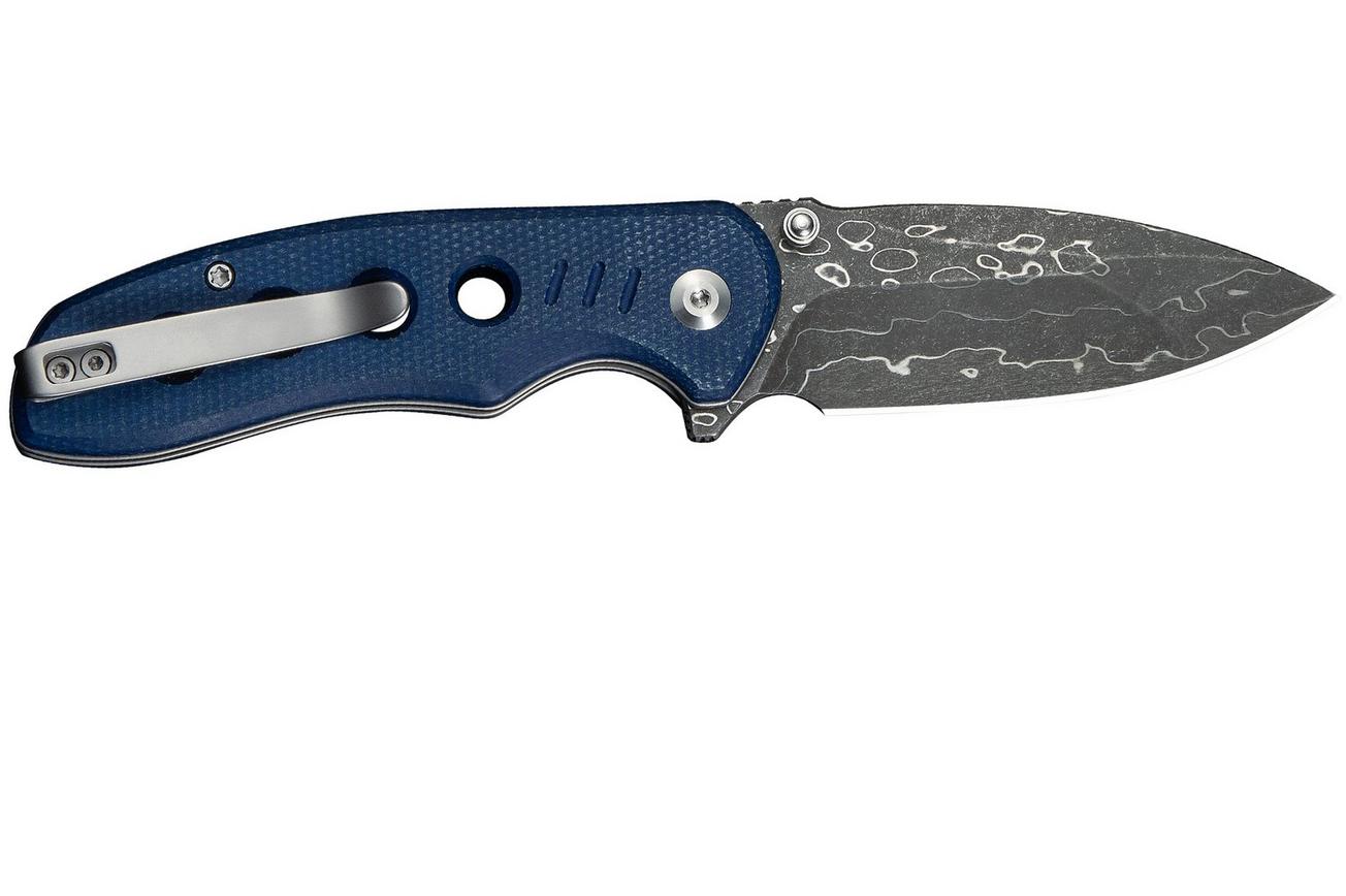 Civivi Triptych C23085B-DS1 Damascus, Blue Micarta, zakmes