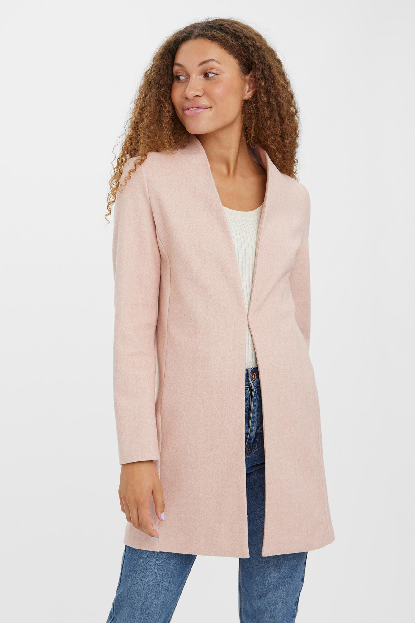 Casaco 3/4 estilo blazer - Marrom