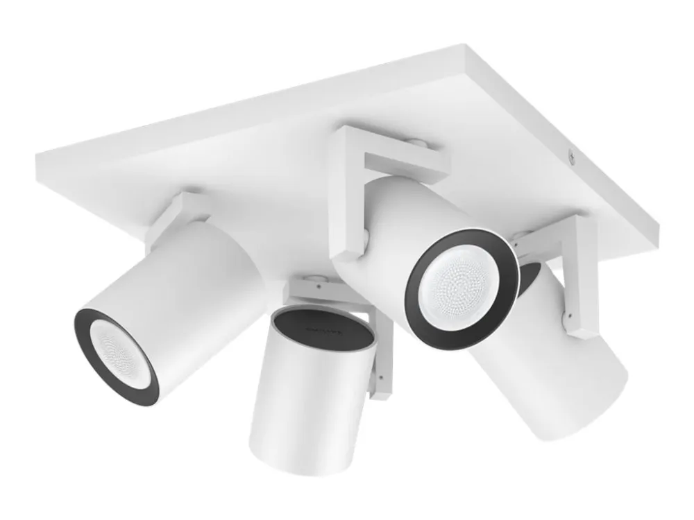 Philips Hue White and Color Ambiance Argenta - Spotlys - LED-spot lyspære x 4 - GU10 - total: 22.8 W - klasse A  - 16 millioner farver - hvid